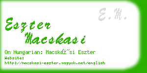 eszter macskasi business card